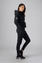 Load image into Gallery viewer, Woodpecker Unisex Cotton Sweatsuit, Black Colour, Woodpecker, Coat, Moose, Knuckles, Canada, Goose, Mackage, Montcler, Will, Poho, Willbird, Nic, Bayley. Super cozy casual for home or activewear.
