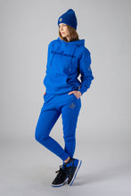 Load image into Gallery viewer, Woodpecker Unisex Cotton Sweatsuit, Cobalt Colour, Woodpecker, Coat, Moose, Knuckles, Canada, Goose, Mackage, Montcler, Will, Poho, Willbird, Nic, Bayley. Super cozy casual for home or activewear.
