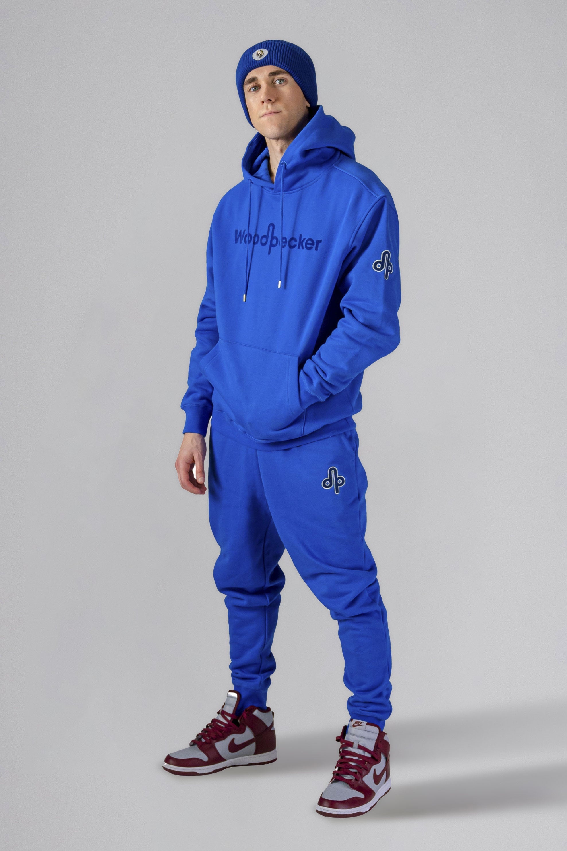 Woodpecker Unisex Cotton Sweatsuit, Cobalt Colour, Woodpecker, Coat, Moose, Knuckles, Canada, Goose, Mackage, Montcler, Will, Poho, Willbird, Nic, Bayley