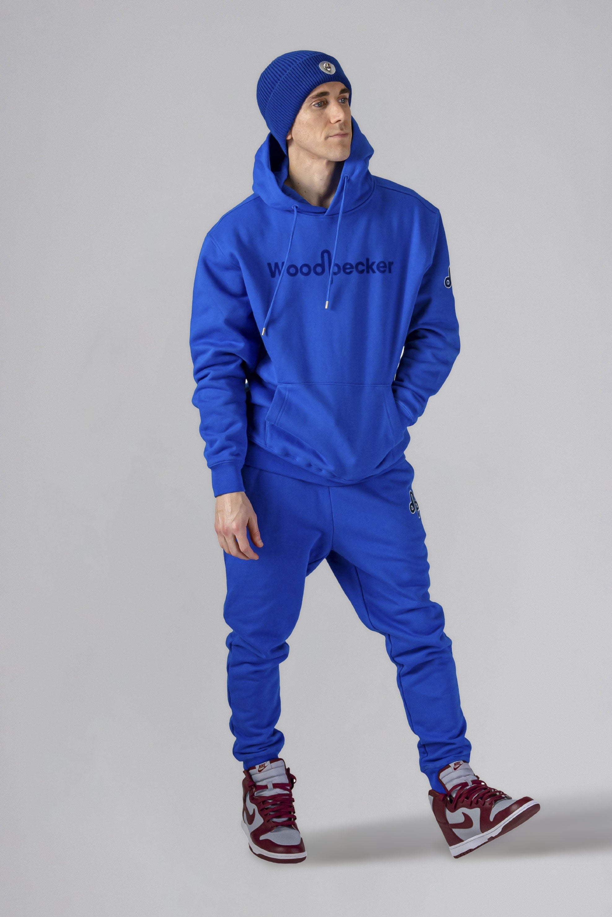 Woodpecker Unisex Cotton Sweatsuit, Cobalt Colour, Woodpecker, Coat, Moose, Knuckles, Canada, Goose, Mackage, Montcler, Will, Poho, Willbird, Nic, Bayley