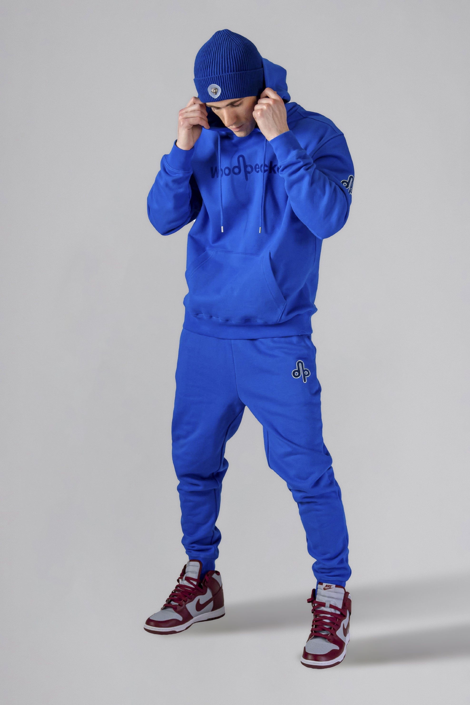 Woodpecker Unisex Cotton Sweatsuit, Cobalt Colour, Woodpecker, Coat, Moose, Knuckles, Canada, Goose, Mackage, Montcler, Will, Poho, Willbird, Nic, Bayley