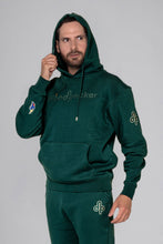Load image into Gallery viewer, Woodpecker Unisex Cotton Sweatsuit, Forest Green Colour, Woodpecker, Coat, Moose, Knuckles, Canada, Goose, Mackage, Montcler, Will, Poho, Willbird, Nic, Bayley. Super cozy casual for home or activewear.
