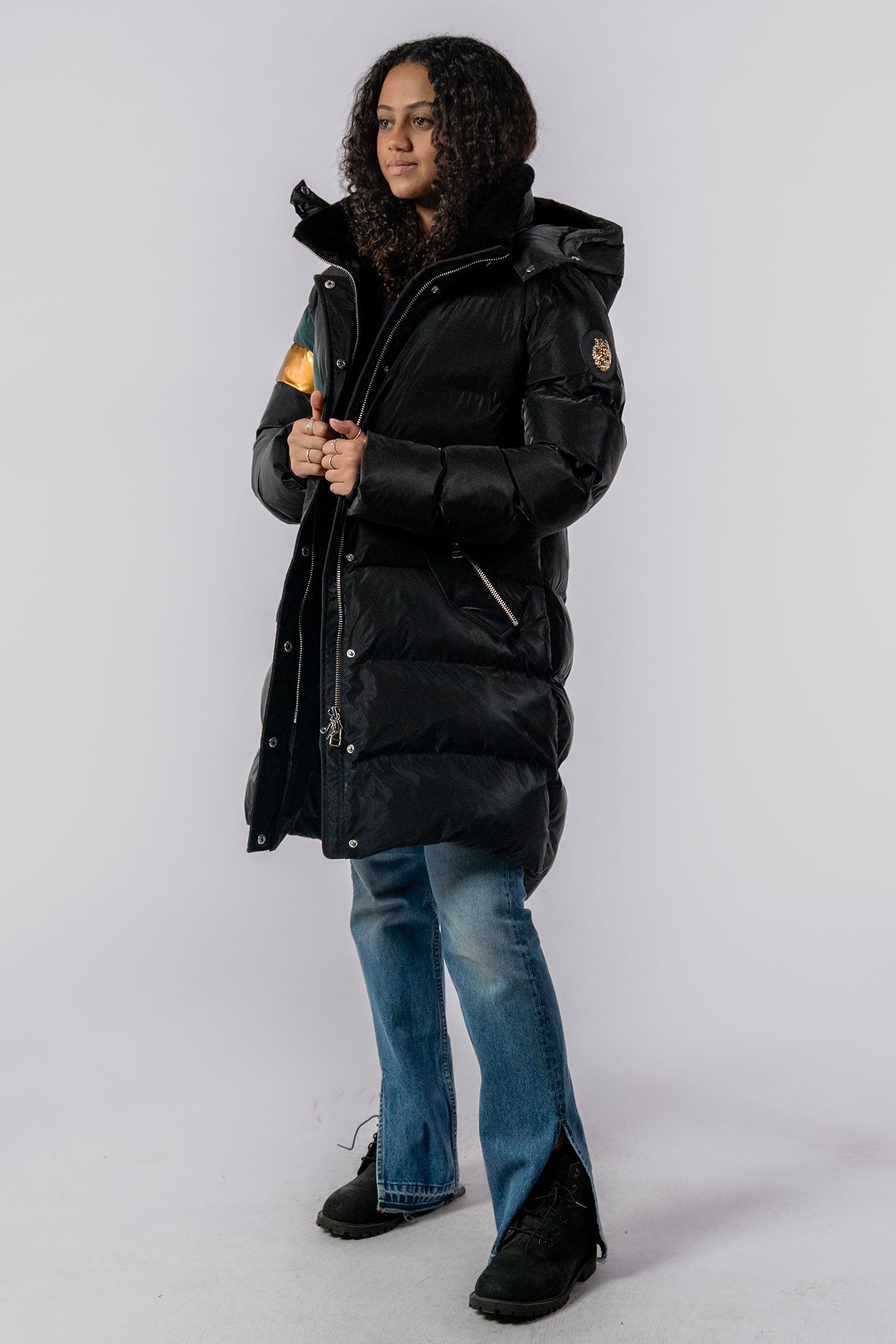 Women&#39;s Penguin Long Coat  - Jamaica Special Edition -  Black Diamond