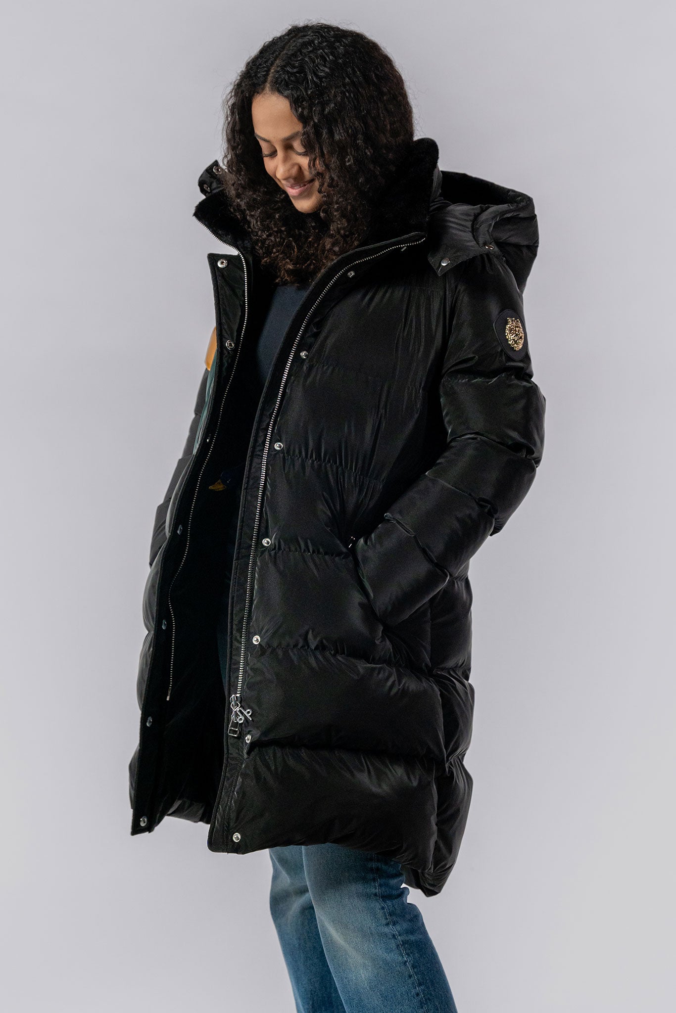 Women&#39;s Penguin Long Coat  - Jamaica Special Edition -  Black Diamond