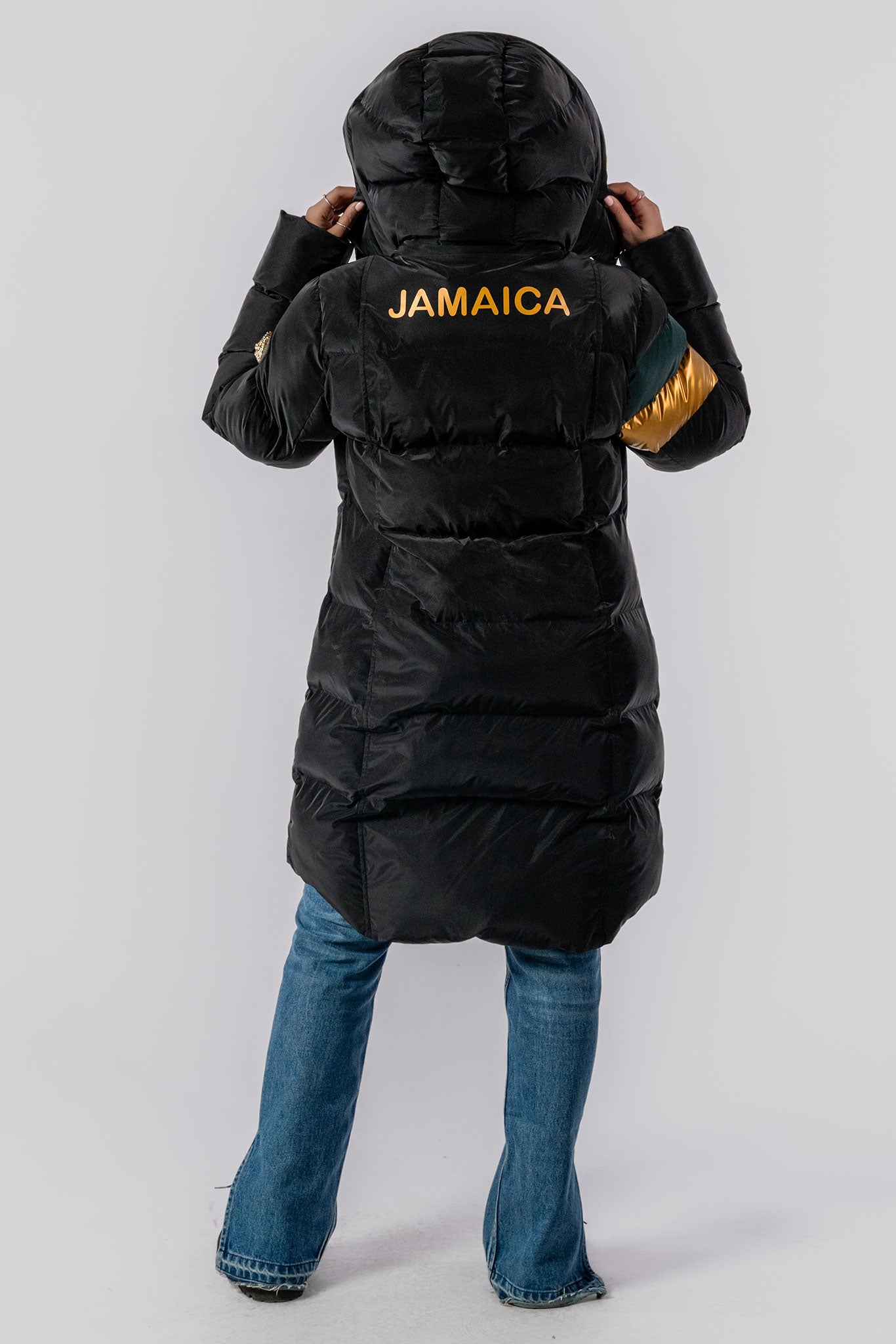 Women&#39;s Penguin Long Coat  - Jamaica Special Edition -  Black Diamond