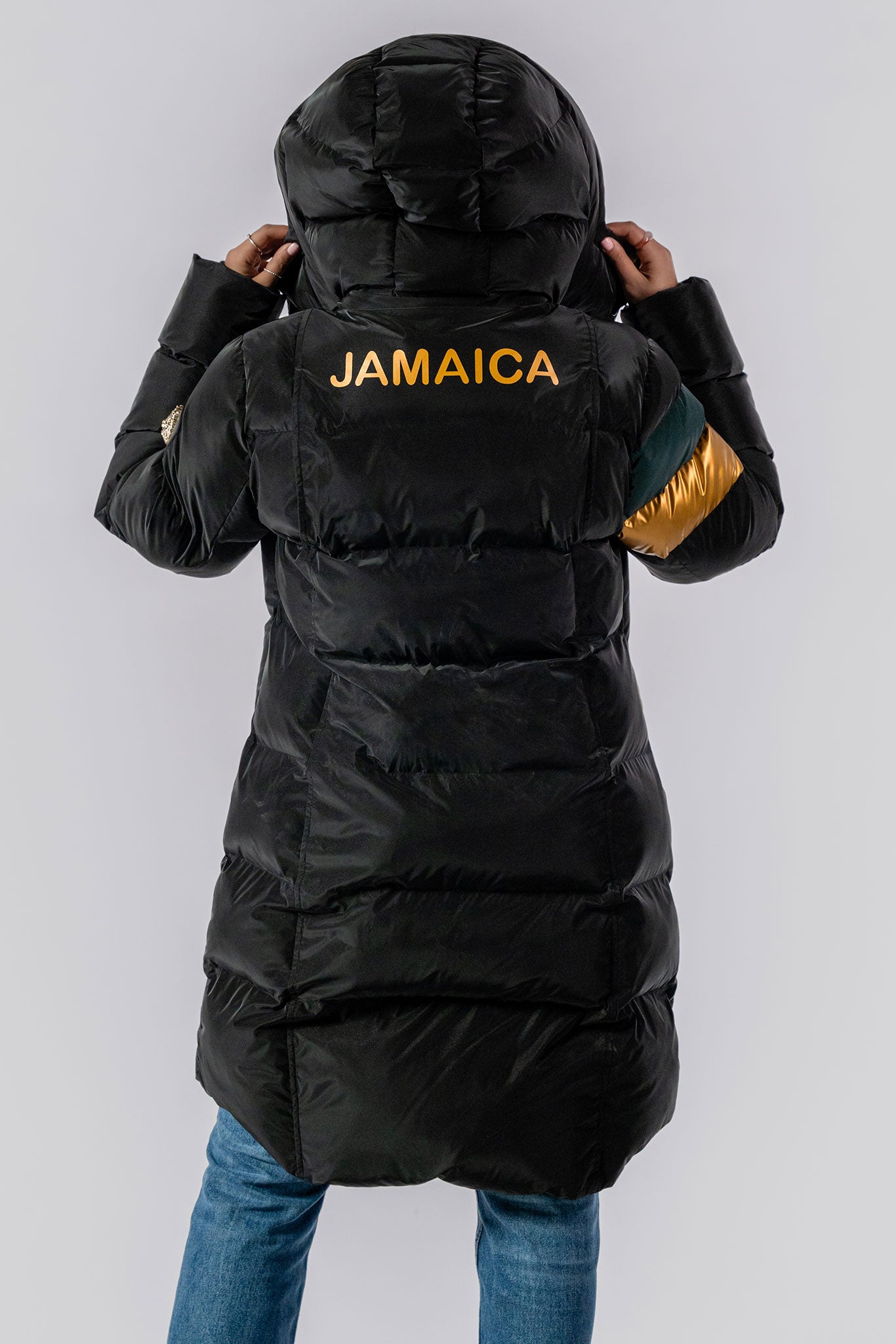 Women&#39;s Penguin Long Coat  - Jamaica Special Edition -  Black Diamond