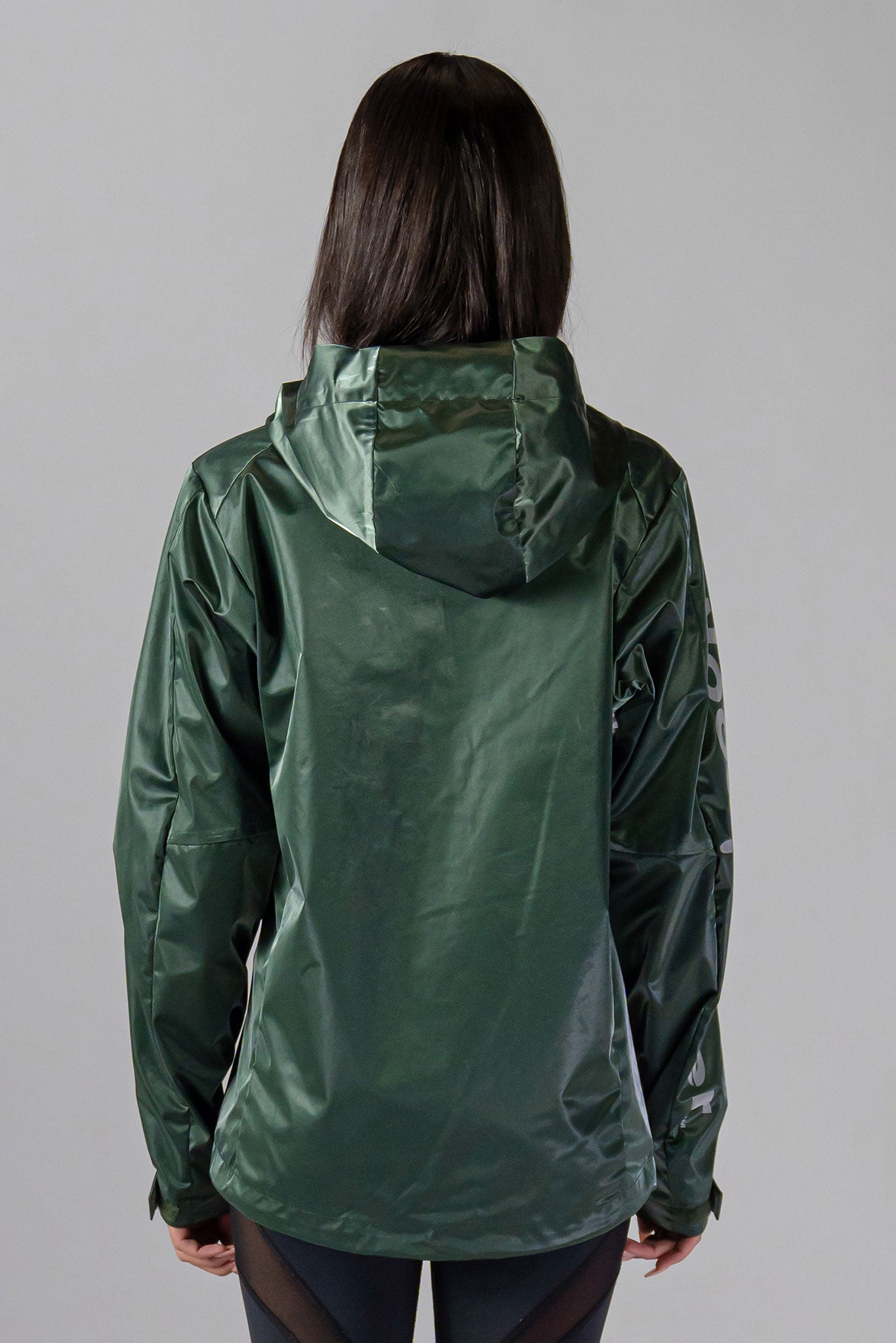 Woodpecker Women&#39;s Wind Shell coat. High-end Canadian designer activewear coat for women in &quot;Green Diamond&quot; colour. Woodpecker coat designed in Canada. Moose Knuckles, Canada Goose, Mackage, Montcler, Will Poho, Willbird, Nic Bayley.