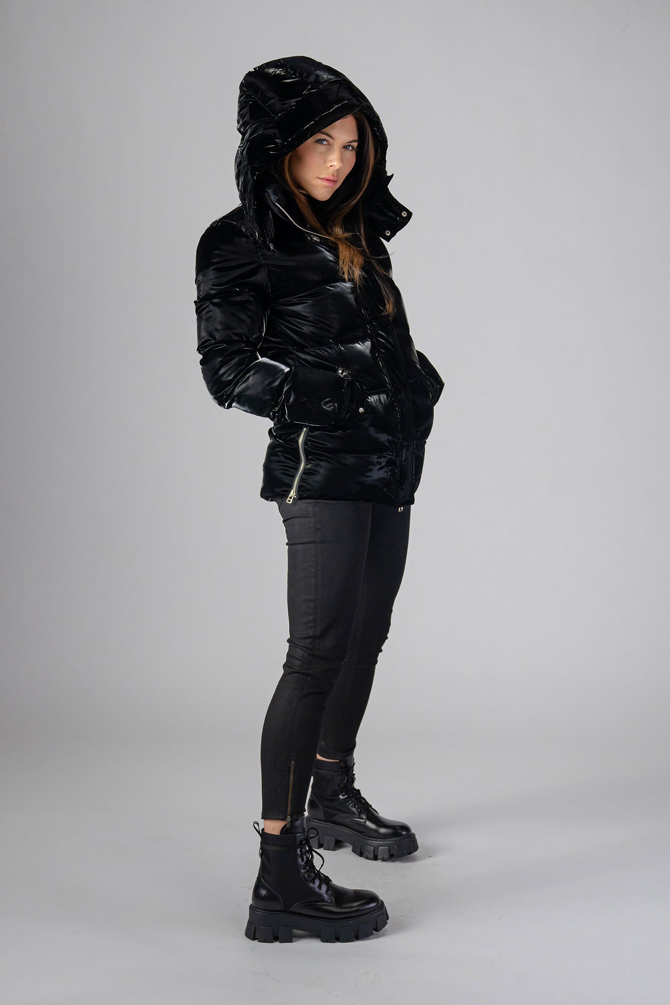 All Wet Black 3/4 Coat for Women