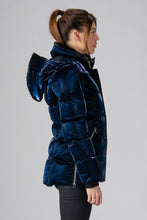 Load image into Gallery viewer, Woodpecker Women&#39;s Bumnester Winter coat. High-end Canadian designer winter coat for women in shiny &quot;All Wet Navy&quot; colour. Woodpecker cruelty-free winter coat designed in Canada. Women&#39;s heavy weight medium length premium designer jacket for winter. Superior quality warm winter coat for women. Moose Knuckles, Canada Goose, Mackage, Montcler, Will Poho, Willbird, Nic Bayley. Extra warm. Shiny parka. Stylish winter jacket. Designer winter coat.
