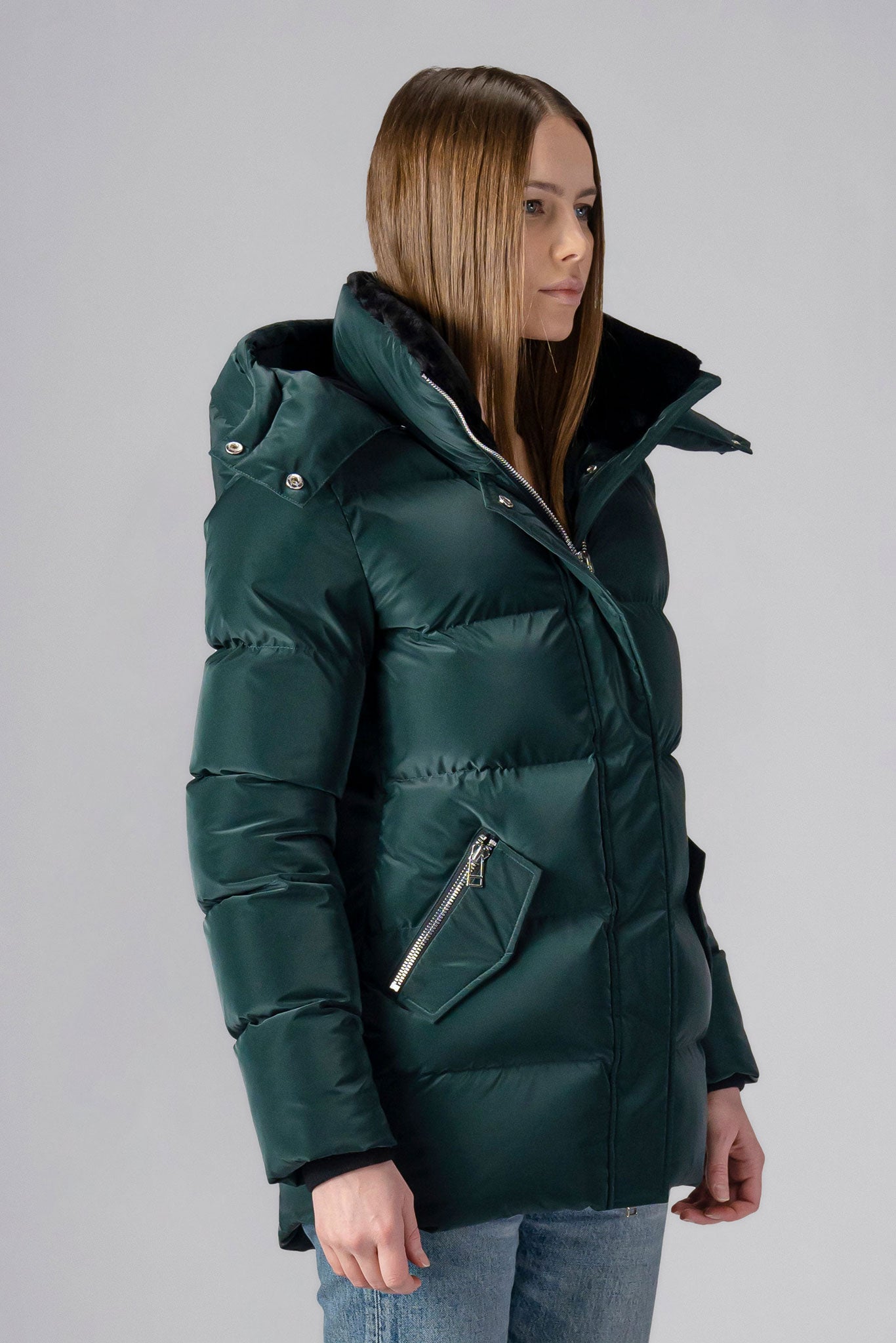 Green womens winter coat online