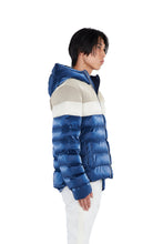 Load image into Gallery viewer, Woodpecker Men&#39;s Sparrow Winter coat. High-end Canadian designer winter coat for men in shiny &quot;Mercury Marine&quot; blue colour. Woodpecker cruelty-free winter coat designed in Canada. Men&#39;s medium weight medium length premium designer jacket for winter. Superior quality warm winter coat for men. Moose Knuckles, Canada Goose, Mackage, Montcler, Will Poho, Willbird, Nic Bayley. Shiny parka. Stylish winter jacket. Designer winter coat.
